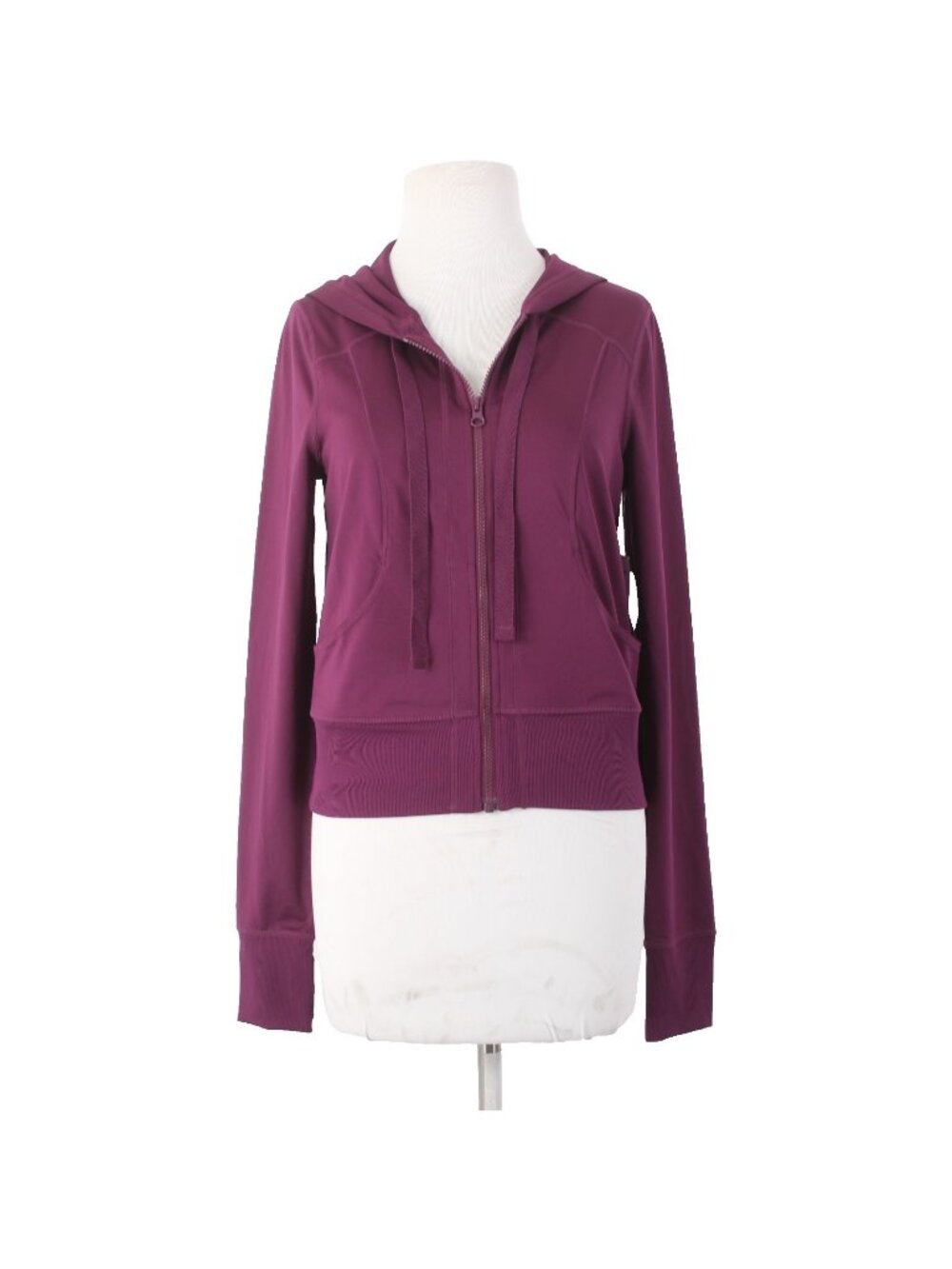 Zella AW Jacket NEW Z Sz S Purple Dark Full Zip Pockets Polyester Spandex